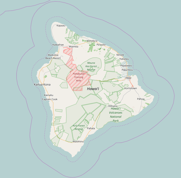 map of the big island